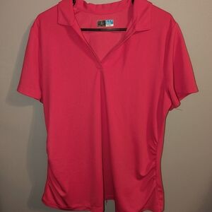 Women's size XL pink polo shirt